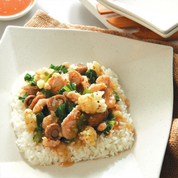 Nasi Ayam Cah Jamur